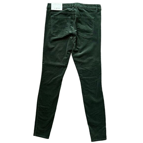 Loft Curvy Skinny Corduroy Dark Green Jeans - Picture 5 of 9